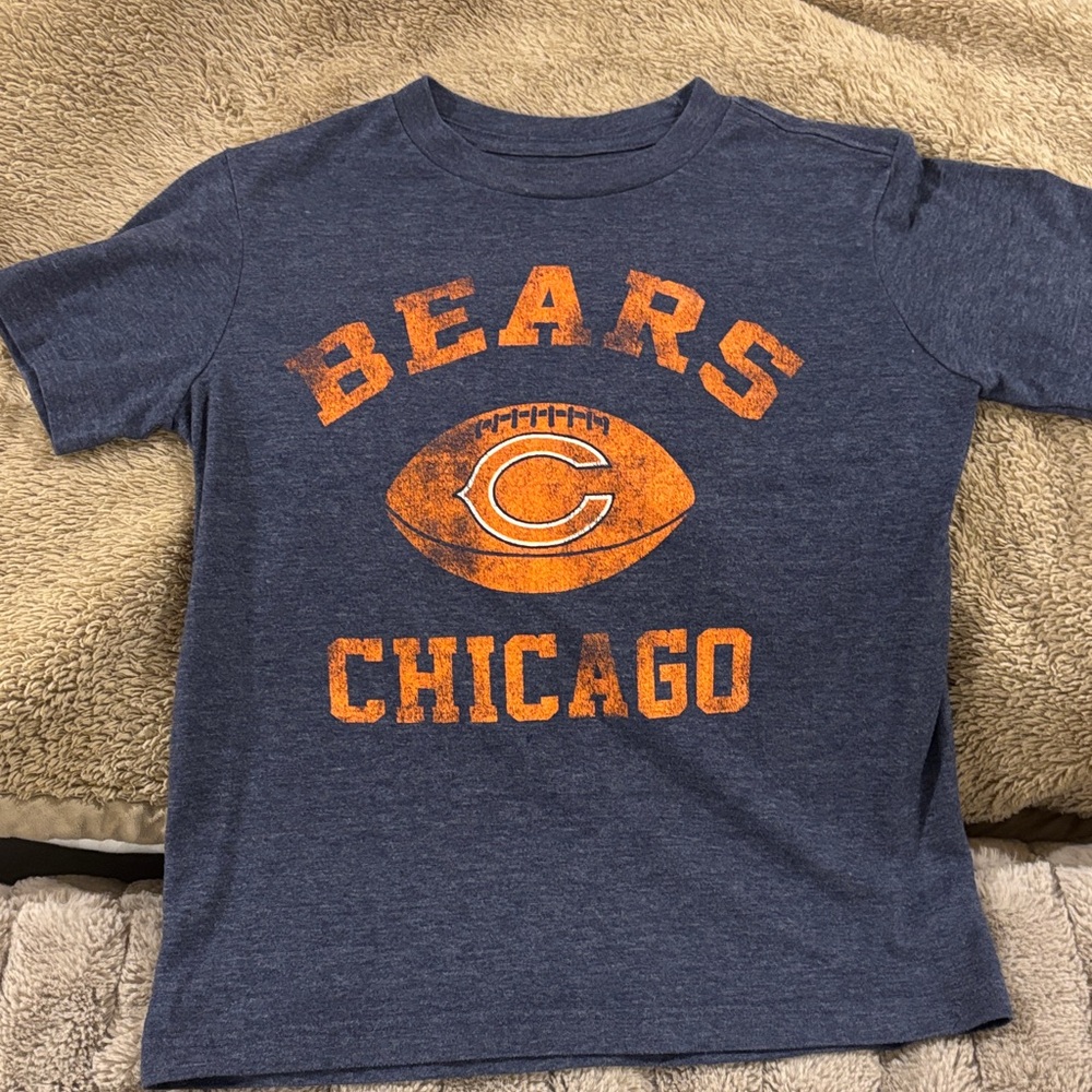 NFL Kids Navy and Orange Chicago Bears Tee size 6/7